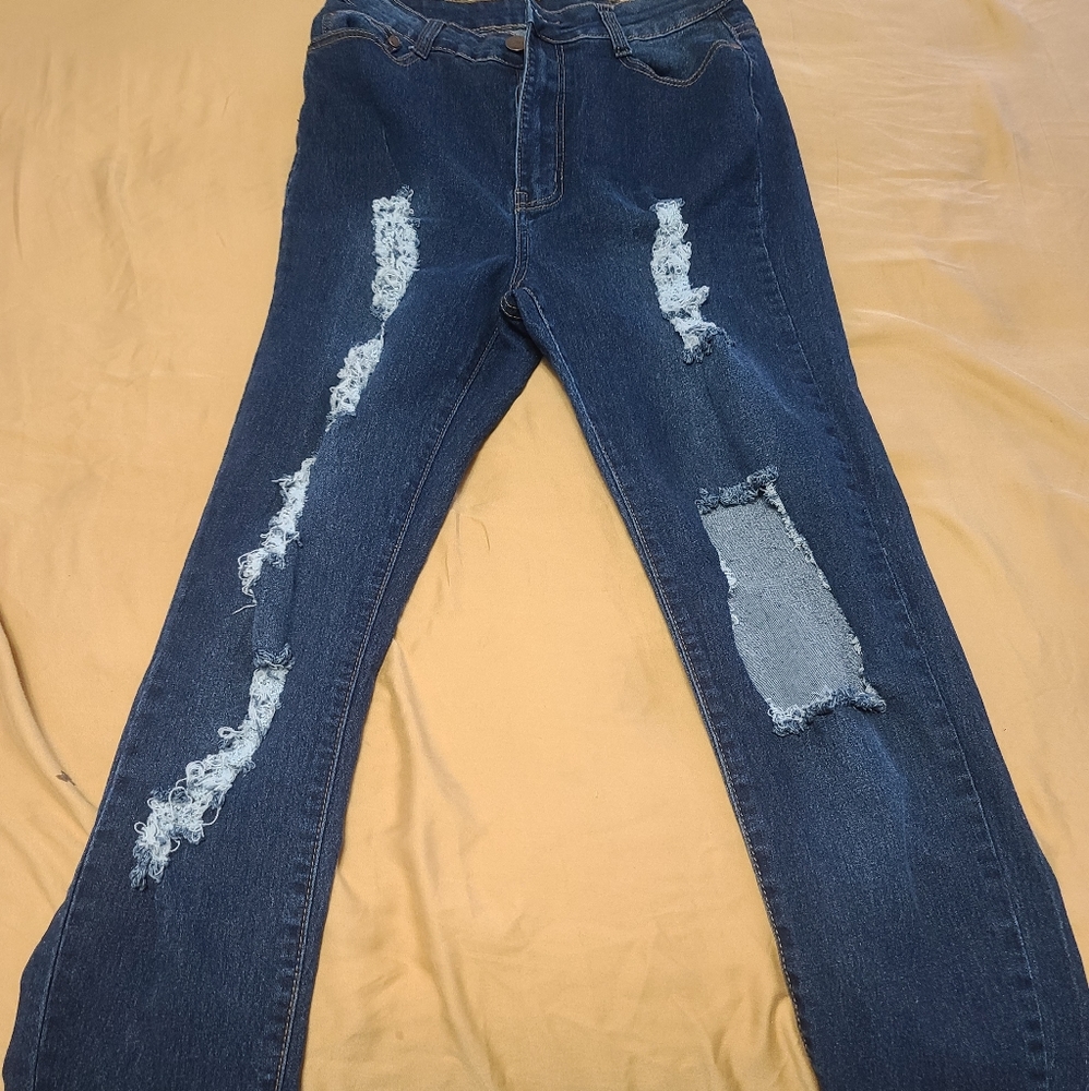High rise ripped jeans size 11/12